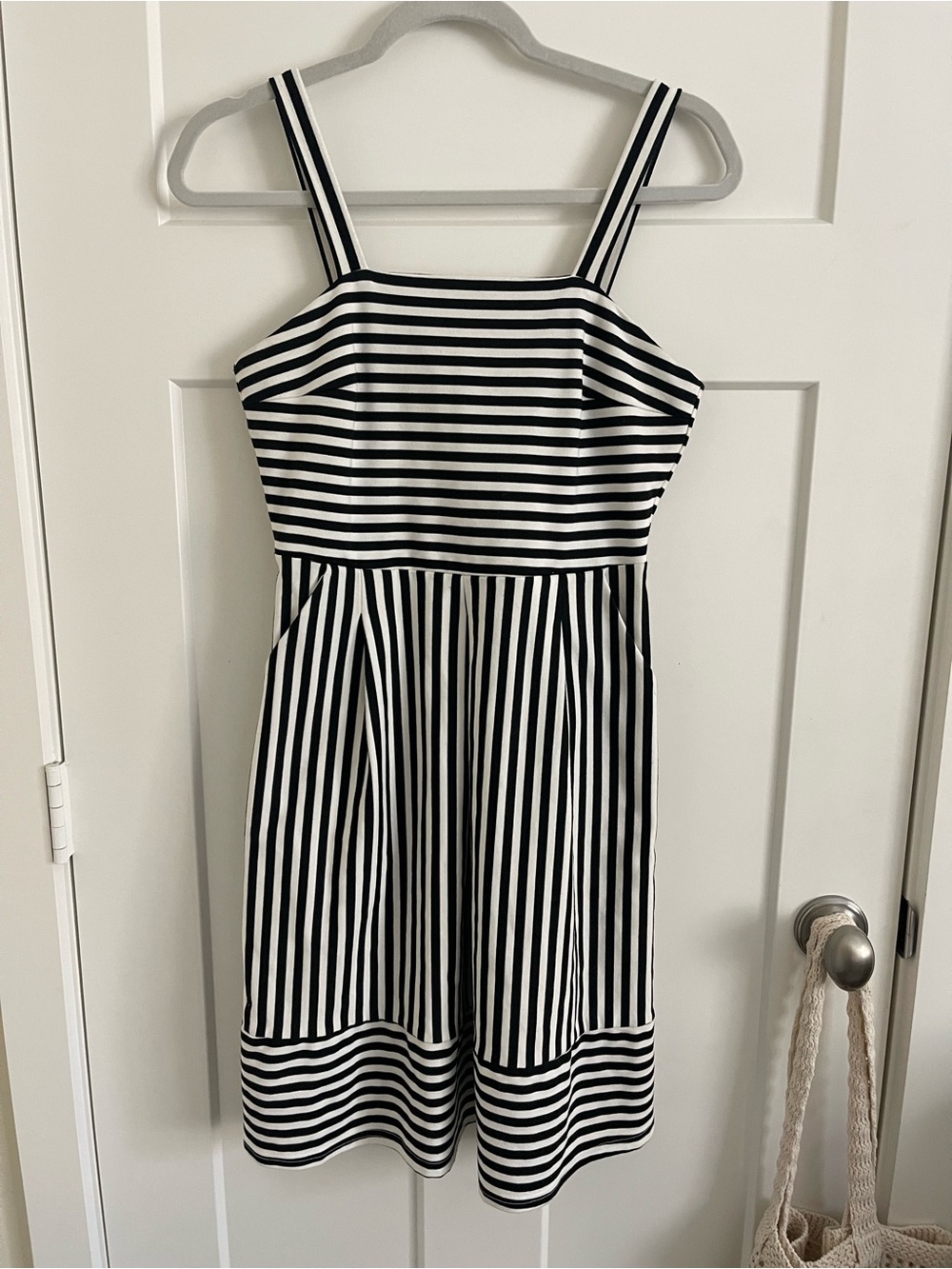 Brixon Ivy Black and White Striped Dress